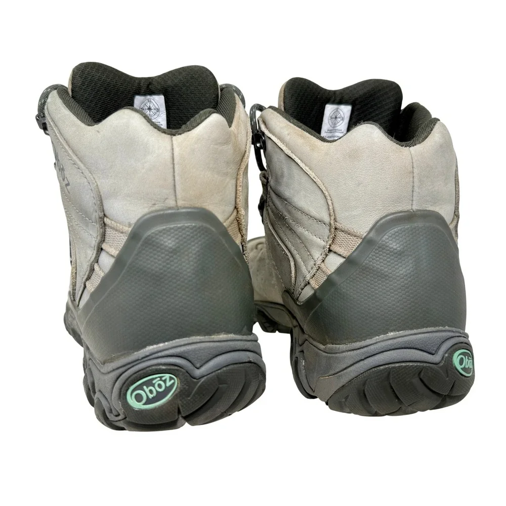 Oboz Premium‎ Bridger Mid Hiking Boots Waterproof Leather Grey Women's Size 11